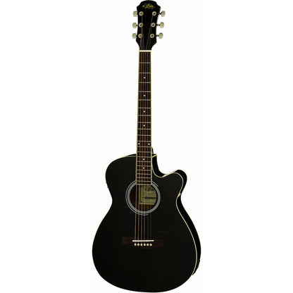Aria AFN-15CE Prodigy Series AC/EL Folk Body Guitar with Cutaway Black Gloss