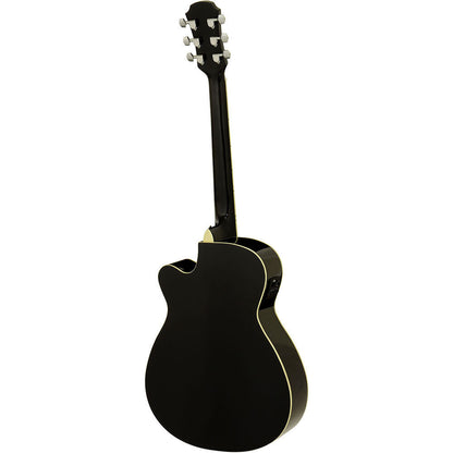 Aria AFN-15CE Prodigy Series AC/EL Folk Body Guitar with Cutaway Black Gloss — view 2