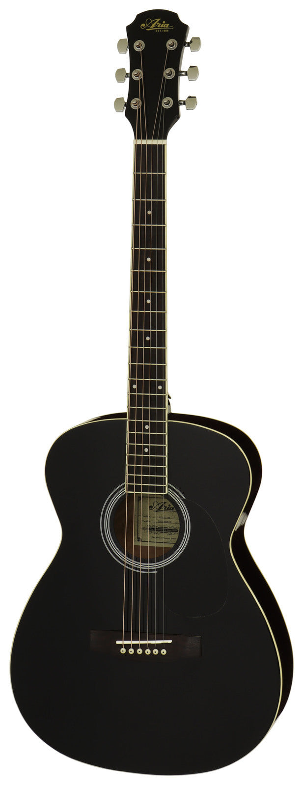 Aria AFN-15 Prodigy Series Acoustic/Electric Folk Body Guitar - Black