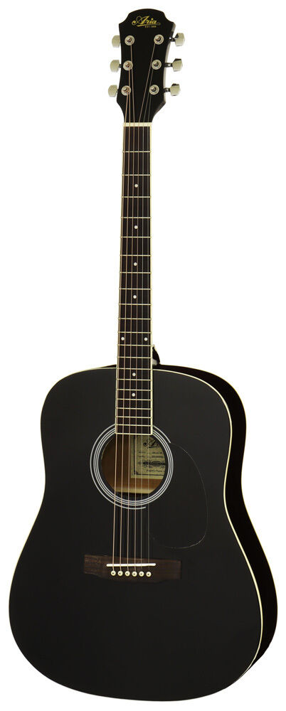 Aria Prodigy Series Acoustic Guitar Package AGPN-003 with Accessories in Black — view 2