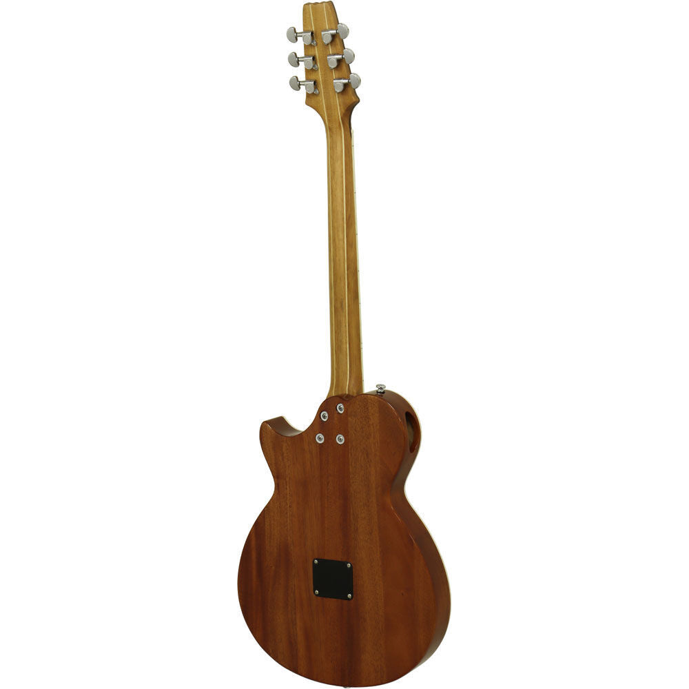 Aria APE-100 Series Thin Body Acoustic/Electric Guitar Cutaway Natural Gloss Finish — view 2