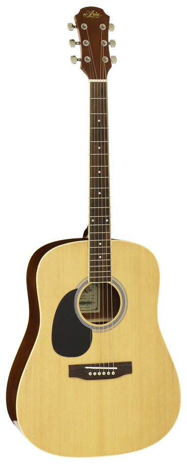 Aria AW-15 Left Handed Dreadnought Acoustic Guitar Natural