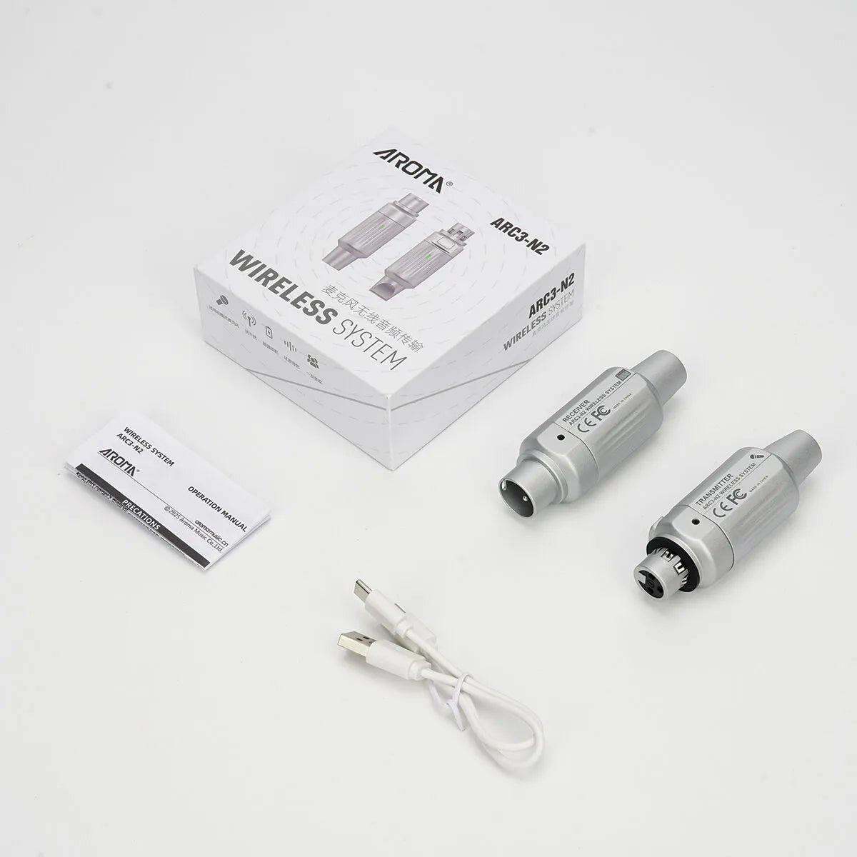 Aroma Wireless Microphone System 2.4G ARC3-N2, 7 Channels, Rechargeable Battery, 20-40m Range, USB-C Charging, Low Power Consumption — view 6