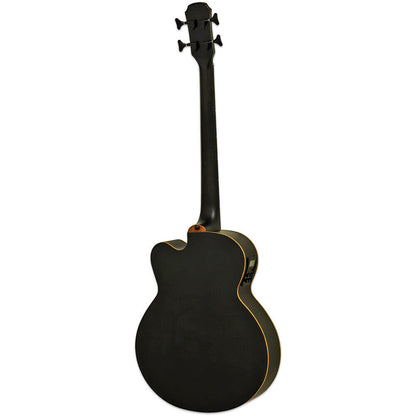 Aria FEB-F2M Elecord Medium Scale Acoustic/Electric Bass Guitar Stained Black — view 2