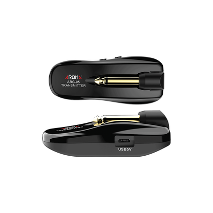 Aroma ARG05 Wireless Audio Transmission System 5.8GHz with Carry Case, 4 Channel, 20m Range, USB Rechargeable for Instruments — view 3