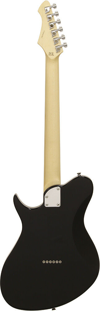 Aria J Series J-2 Solid Body Electric Guitar Black with P90 Pickups — view 2