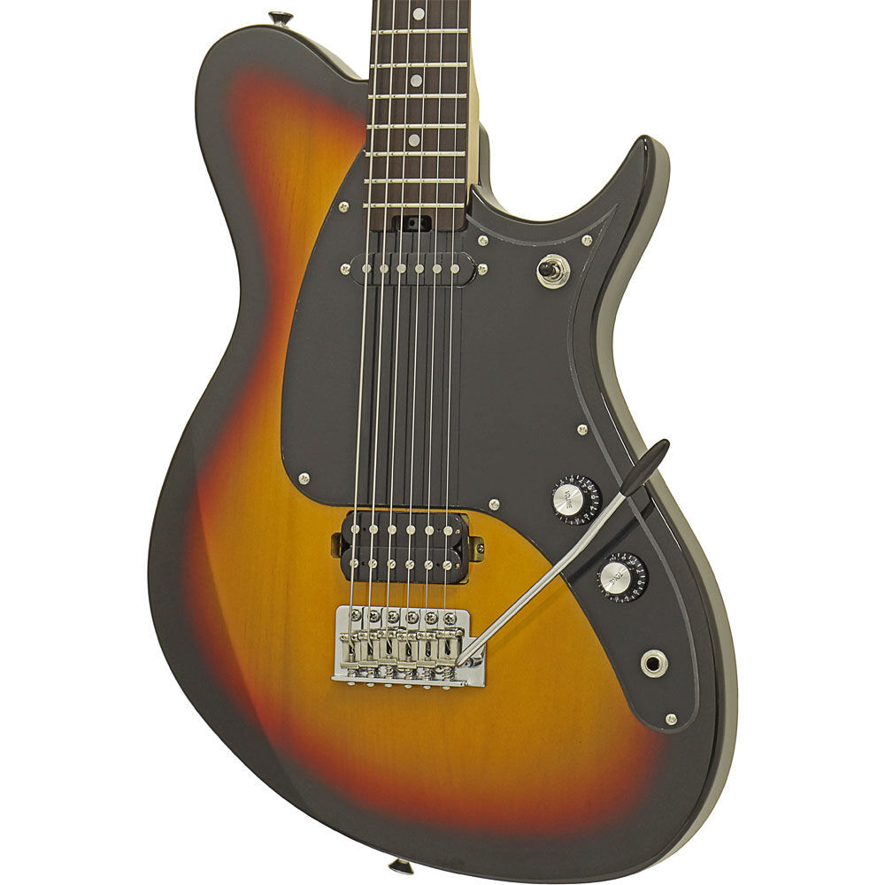 Aria Pro II J-B'Tone Baritone Electric Guitar 3-Tone Sunburst Gloss 30" Scale — view 3