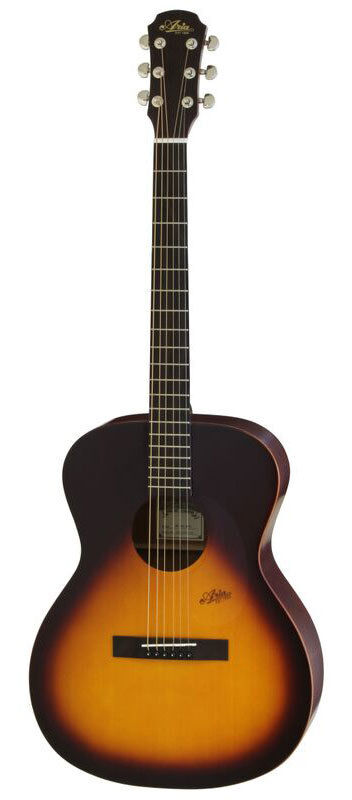 Aria MF200 Mayfair Series Folk Body Acoustic Guitar Matt Tobacco Sunburst