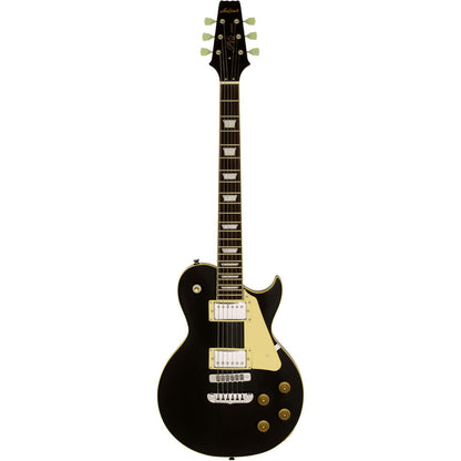 Aria PE-350STD Series Electric Guitar - Aged Black, Solid Body, Heel-Less Cutaway, SPT Bridge, Original Design, Lightweight Body