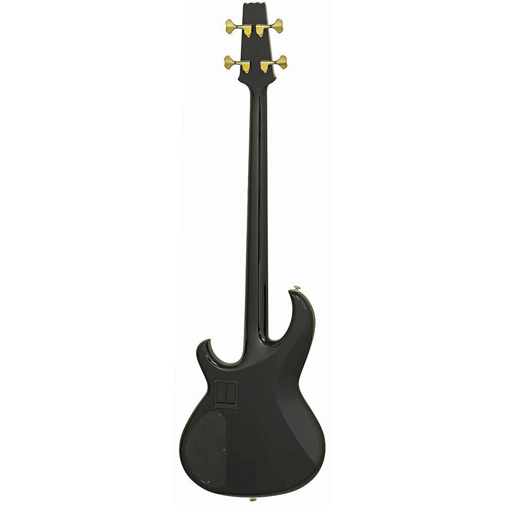 Aria Pro II SB-1000 Electric Bass Guitar Black with Neck-Through Construction, MB-1E Pickup, Gotoh Hardware, Gig Bag Included — view 2