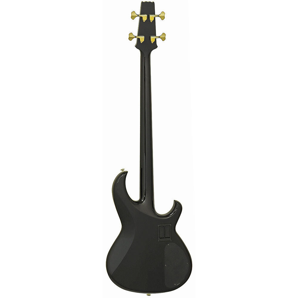 Aria Pro II SB-1000 Series Left-Handed Electric Bass Guitar in Black with Gig Bag — view 2