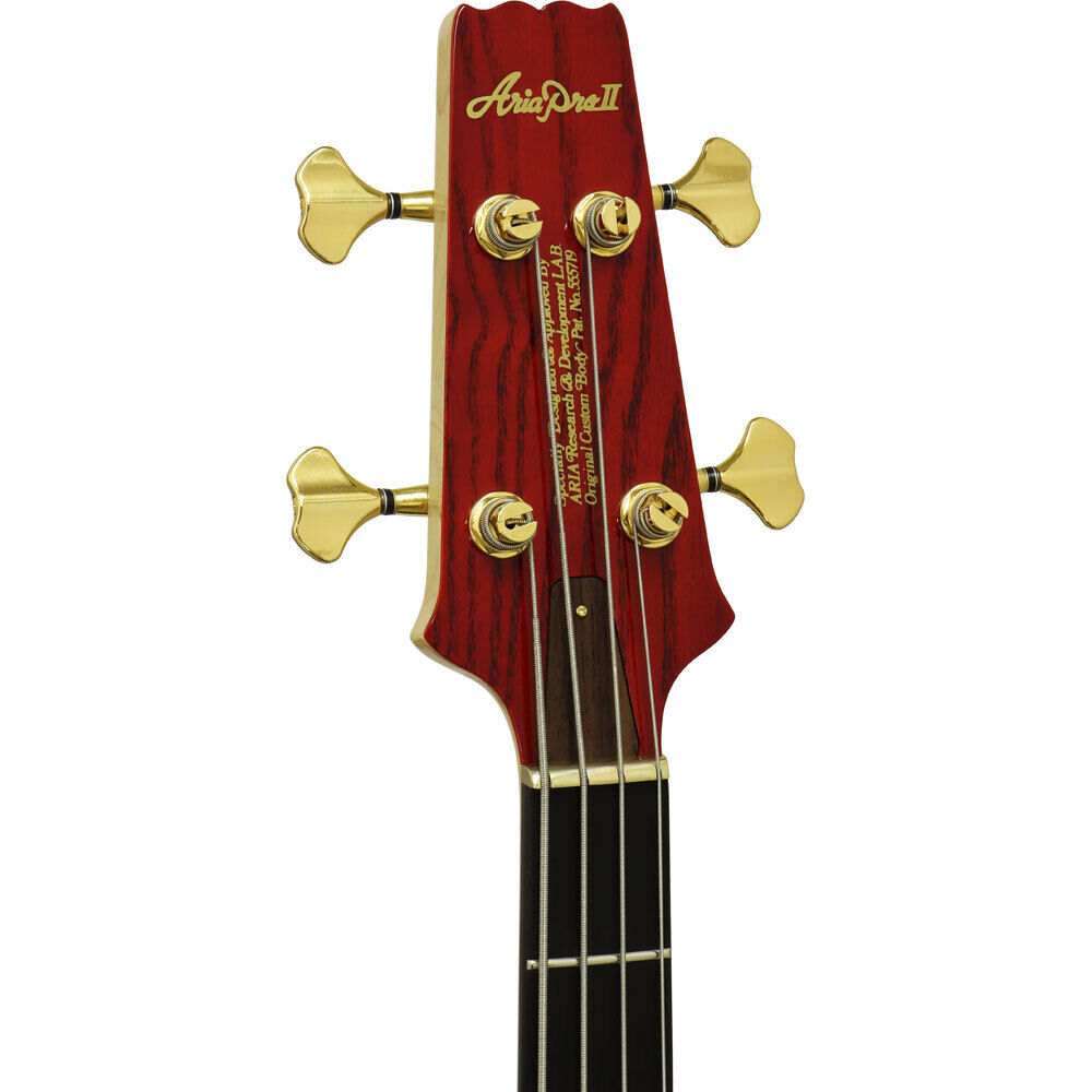 Aria Pro II SB-1000 Electric Bass Guitar Paduak Red with MB-1E Pickup and Gig Bag — view 5
