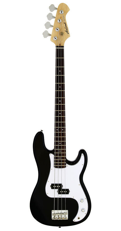 Aria STB-PB Electric Bass Guitar Black with Maple Neck and Rosewood Fingerboard