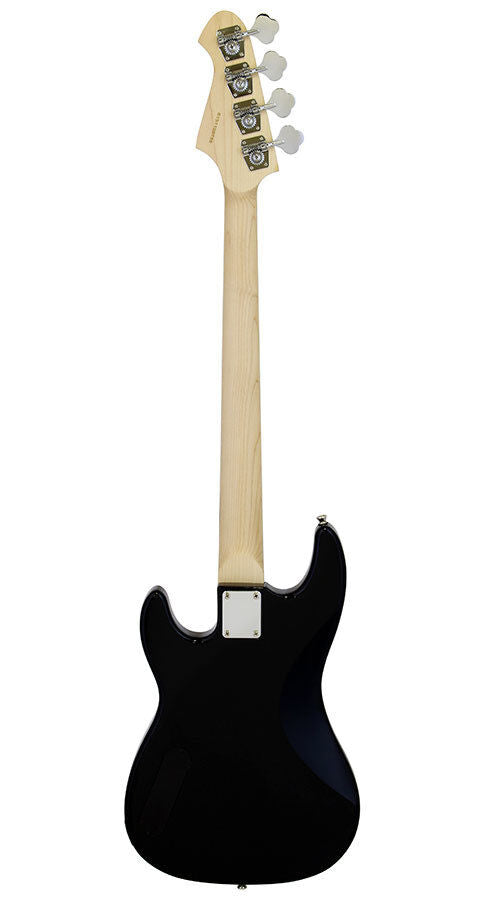 Aria STB-PJ Electric Bass Guitar Black with Maple Neck and Rosewood Fingerboard — view 2
