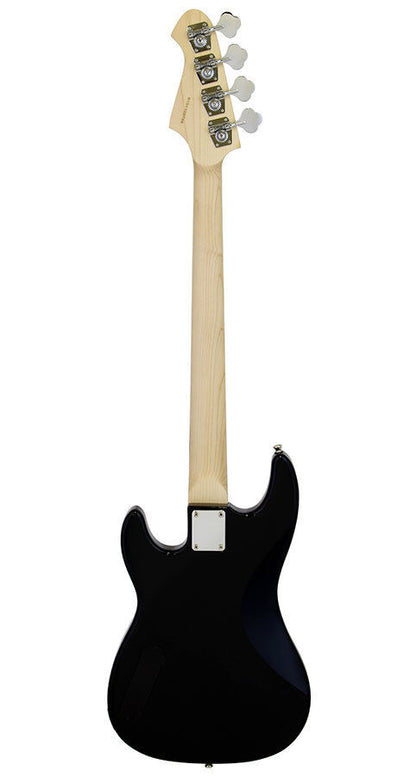 Aria STB-PJ Electric Bass Guitar Black with Maple Neck and Rosewood Fingerboard — view 2