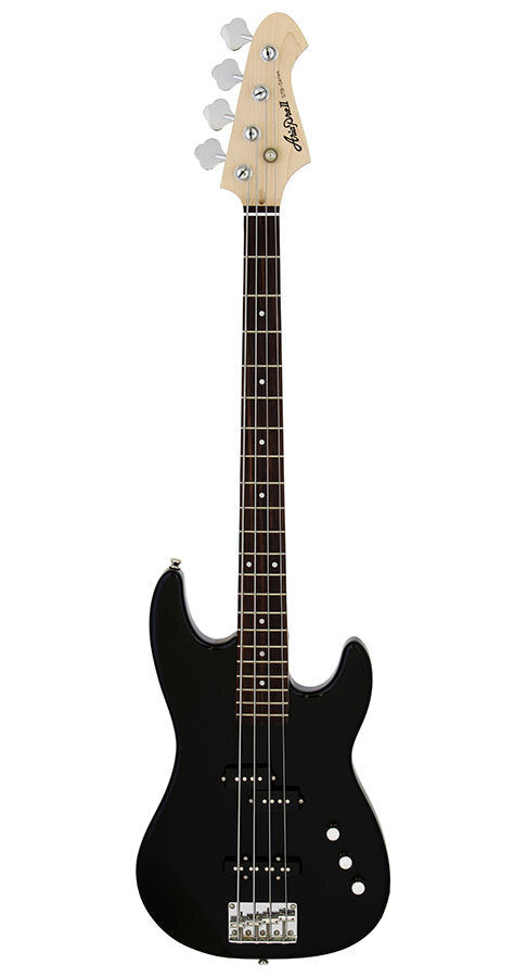 Aria STB-PJ Electric Bass Guitar Black with Maple Neck and Rosewood Fingerboard