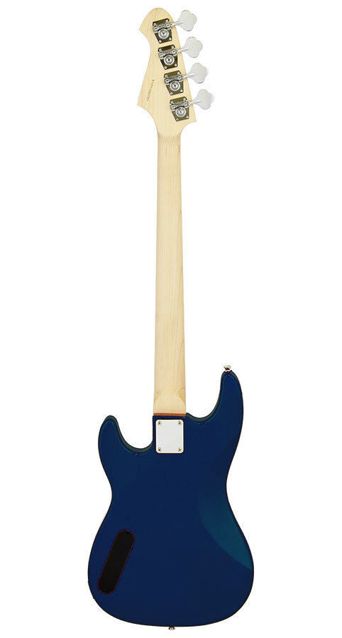 Aria STB-PJ Electric Bass Guitar Metallic Blue, Solid Basswood Body, Maple Neck, Rosewood Fingerboard, Double & Single Coil Pickups — view 2