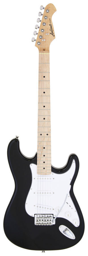 Aria STG-003M Electric Guitar Solid Body Black with Basswood Body and Maple Neck