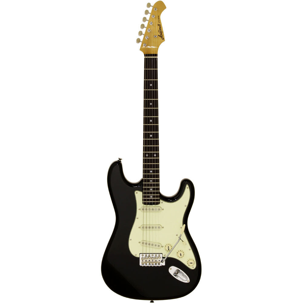 Aria STG-62 Modern Classics Series Electric Guitar Black Solid Body