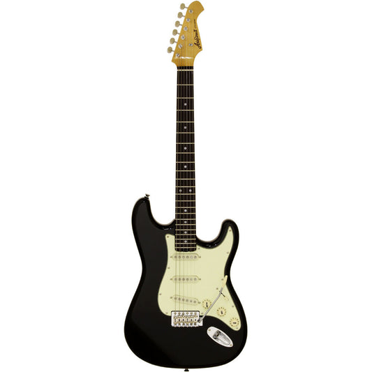 Aria STG-62 Modern Classics Series Electric Guitar Black Solid Body