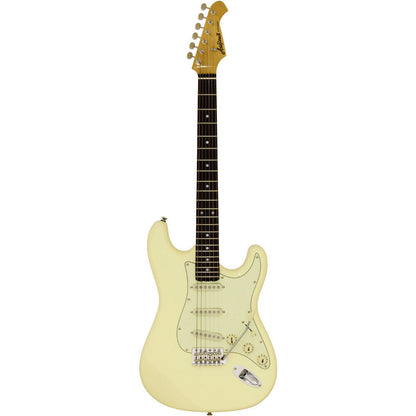 Aria STG-62 Electric Guitar Vintage White Solid Body with Alnico V Pickups
