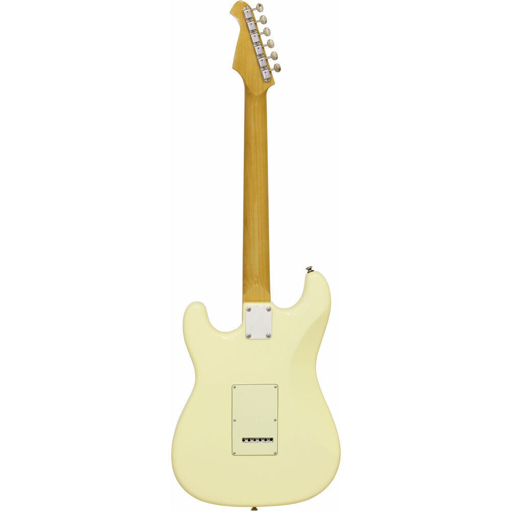 Aria STG-62 Electric Guitar Vintage White Solid Body with Alnico V Pickups — view 2