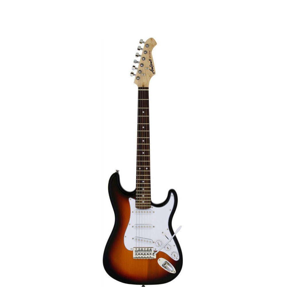 Aria STG-MINI 3/4 Size Electric Guitar - 3-Tone Sunburst, Solid Body, Short Scale, Basswood Body, Maple Neck, Rosewood Fingerboard