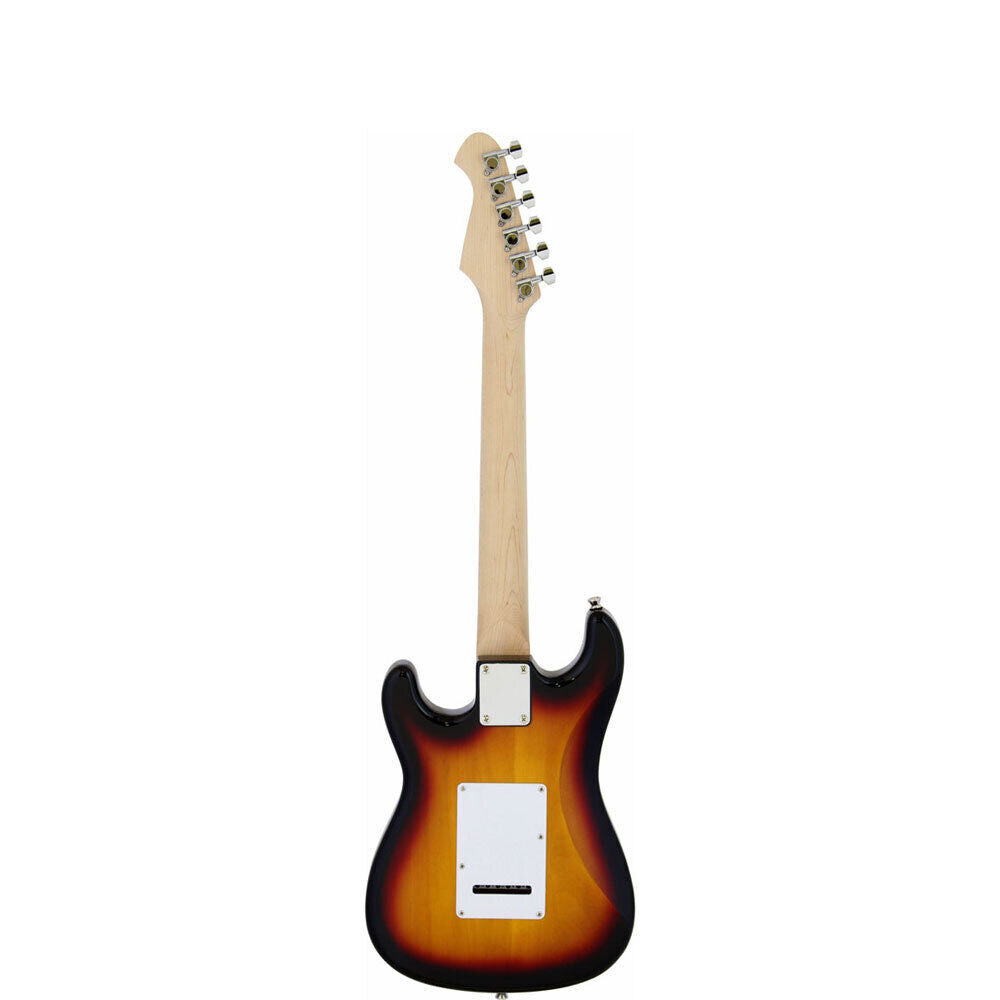 Aria STG-MINI 3/4 Size Electric Guitar - 3-Tone Sunburst, Solid Body, Short Scale, Basswood Body, Maple Neck, Rosewood Fingerboard — view 2