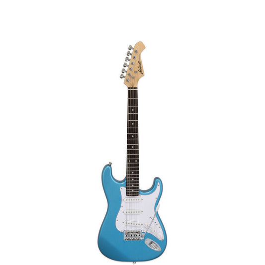 Aria STG-MINI 3/4 Size Electric Guitar Metallic Blue Solid Body with Maple Neck and Rosewood Fingerboard