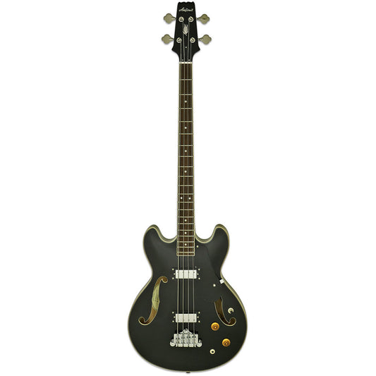 Aria Pro II TAB-CLASSIC Hollow Body Electric Bass Guitar Black