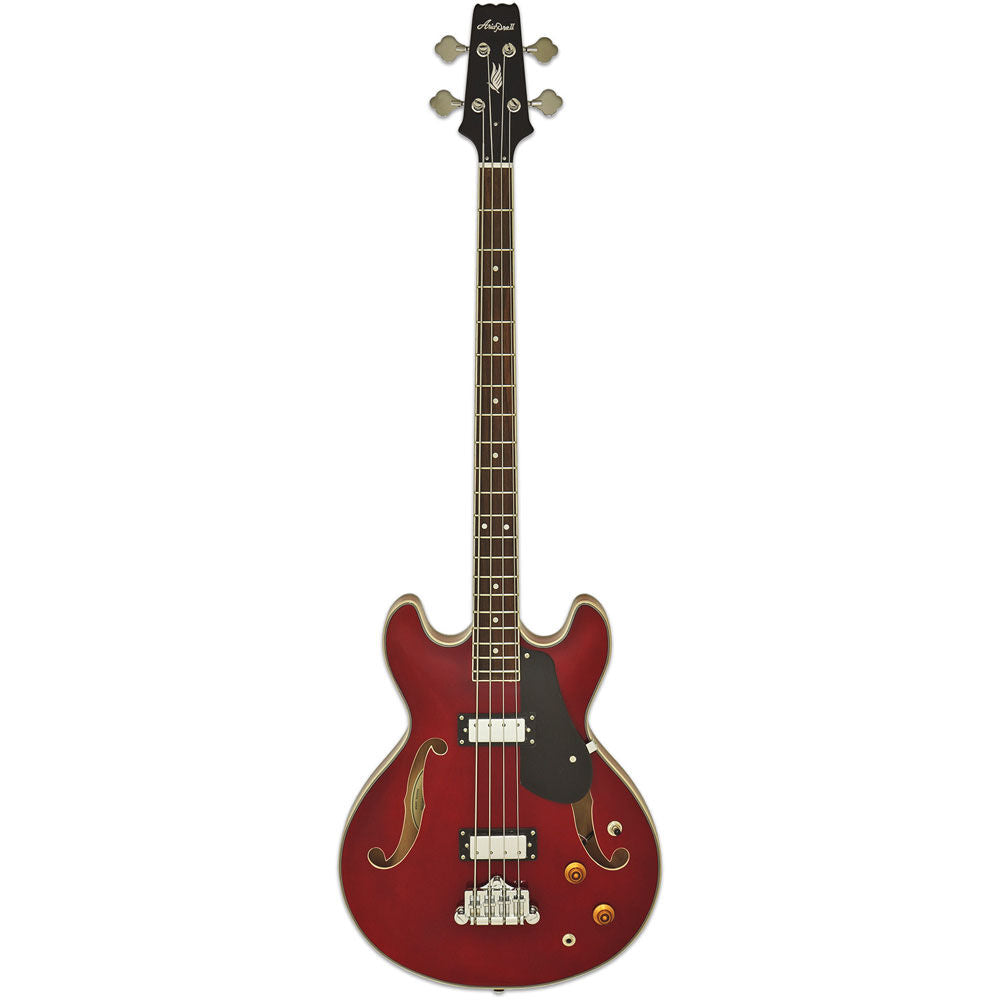 Aria Pro II TAB-CLASSIC Hollow Body Electric Bass Guitar Wine Red