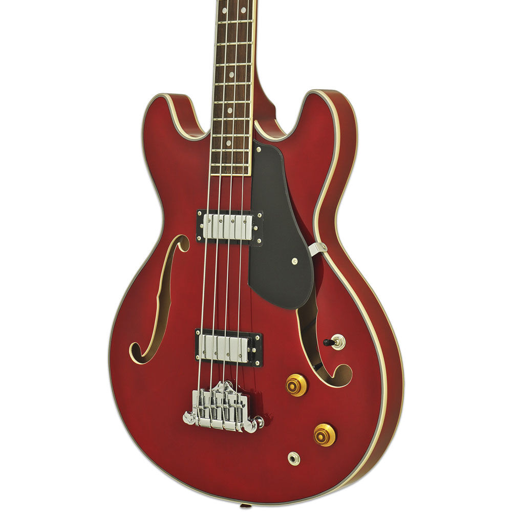 Aria Pro II TAB-CLASSIC Hollow Body Electric Bass Guitar Wine Red — view 3