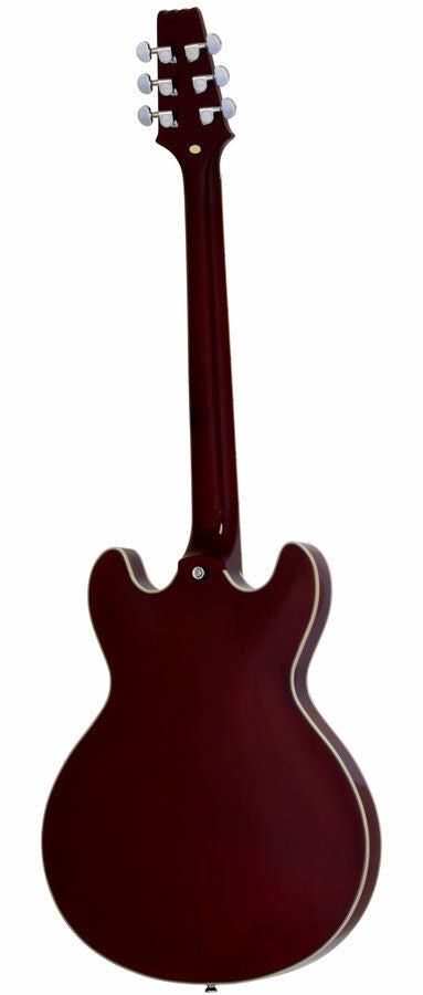 Aria TA-Classic Semi-Hollow Electric Guitar Wine Red Gloss — view 2