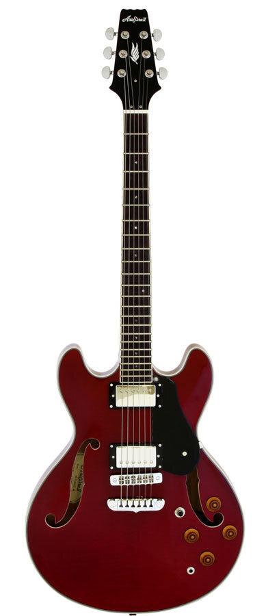 Aria TA-Classic Semi-Hollow Electric Guitar Wine Red Gloss