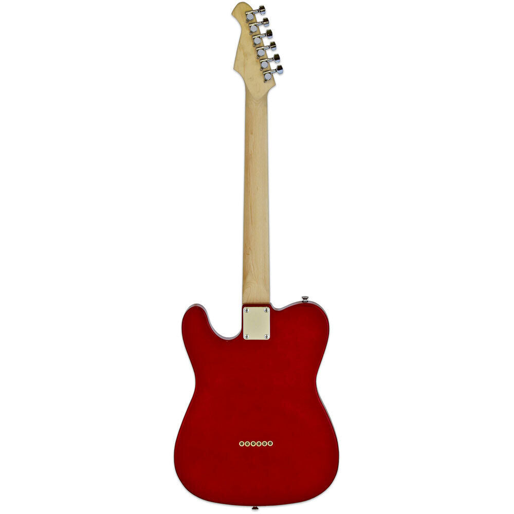 Aria Pro II TEG-Series Electric Guitar Candy Apple Red White Pickguard Solid Body — view 2