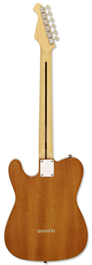 Aria Pro II TEG-Series Semi-Hollow Electric Guitar Natural with White Pearl Pickguard — view 2