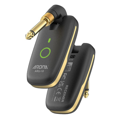 Aroma ARU10 Wireless Audio Transmission System UHF - 7 Frequency Bands, 30-50m Range, Rechargeable Battery, Compact Design