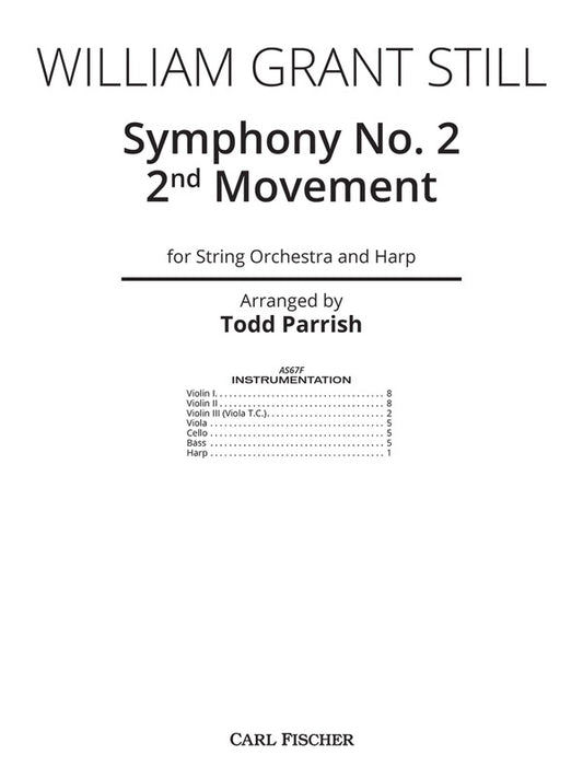 Still - Symphony No 2 2Nd Mvt So/Harp Full Score Score