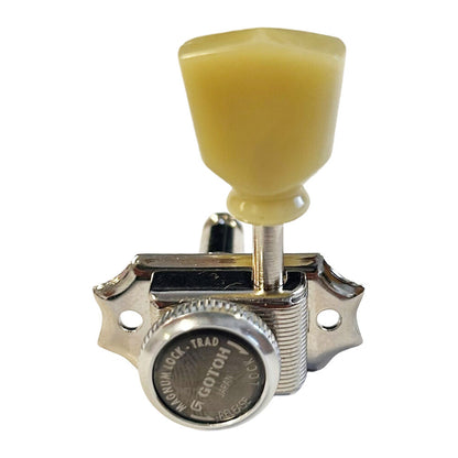 Gotoh SD90 Series Magnum Lock Electric Guitar Tuning Machines Nickel Finish 3+3 with Vintage Green Keystone Buttons