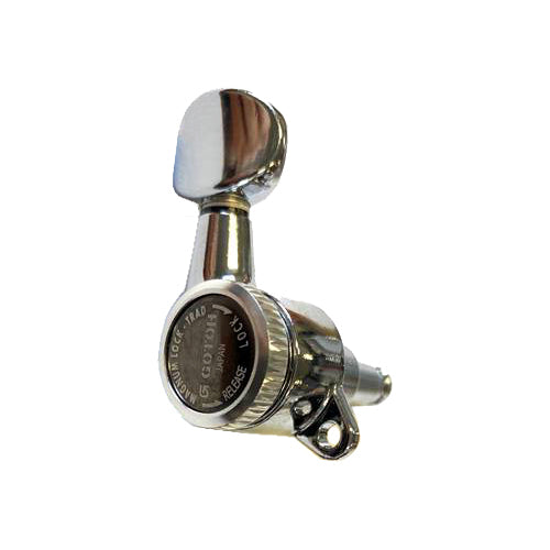 Gotoh Magnum Lock Traditional Series Electric Guitar Tuning Machines, Chrome Finish, 6-Inline, Staggered Height Posts, 16:1 Ratio