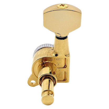 Gotoh SG381 Magnum Lock Traditional Series Gold Tuning Machines - 6 Inline with Staggered Height Posts and 16:1 Gear Ratio — view 3
