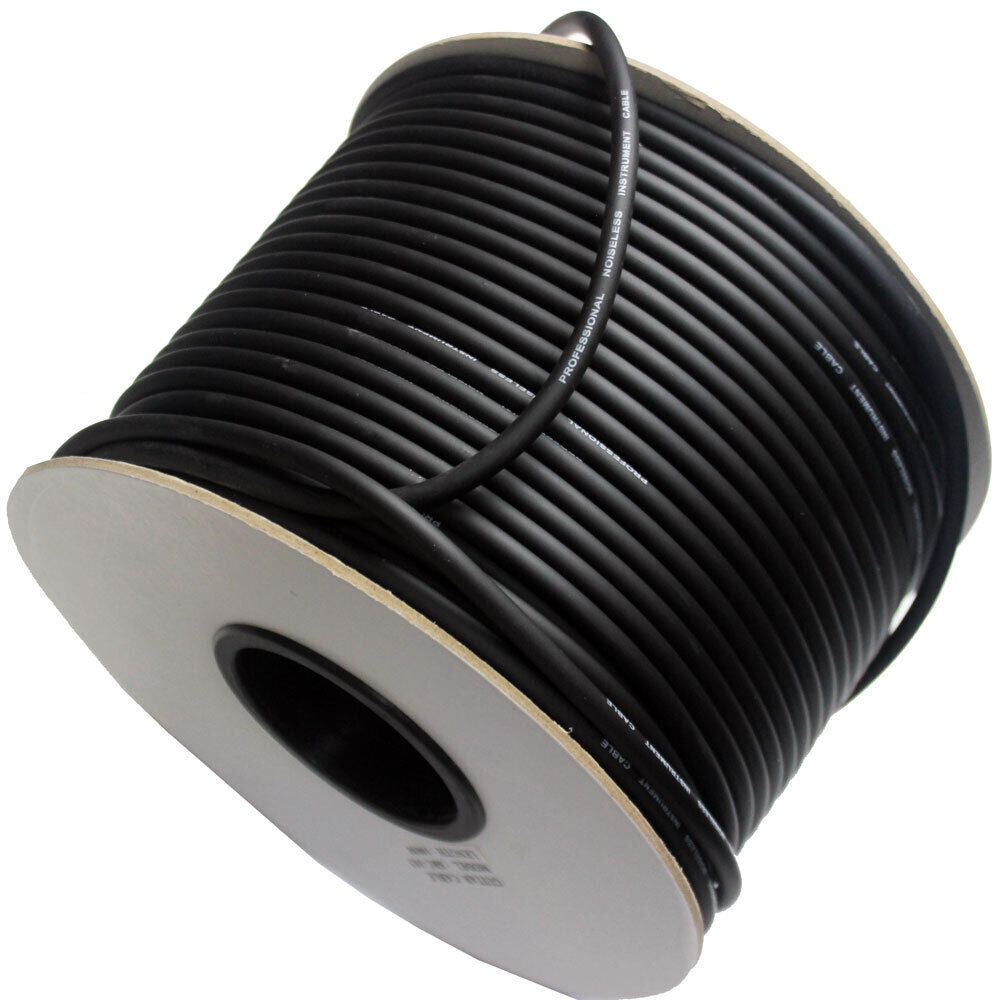 Leem 100m Bulk Guitar Instrument Cable, 0.08mm CU x 60, Braided Shield, Shielded Coverage, 6.5mm Outer Diameter — view 2