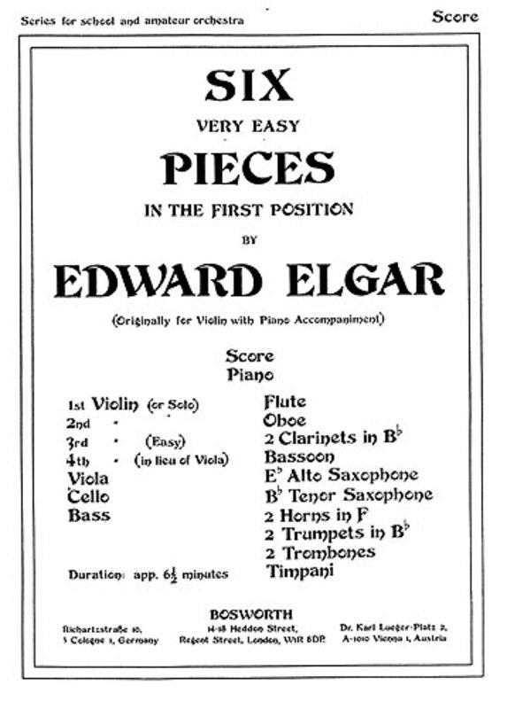 Elgar - 6 Very Easy Pieces Op 22 Orchestra Score/Parts Book — view 2