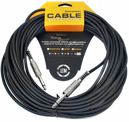 Leem 50ft Speaker Cable with 1/4" Straight TS Connectors