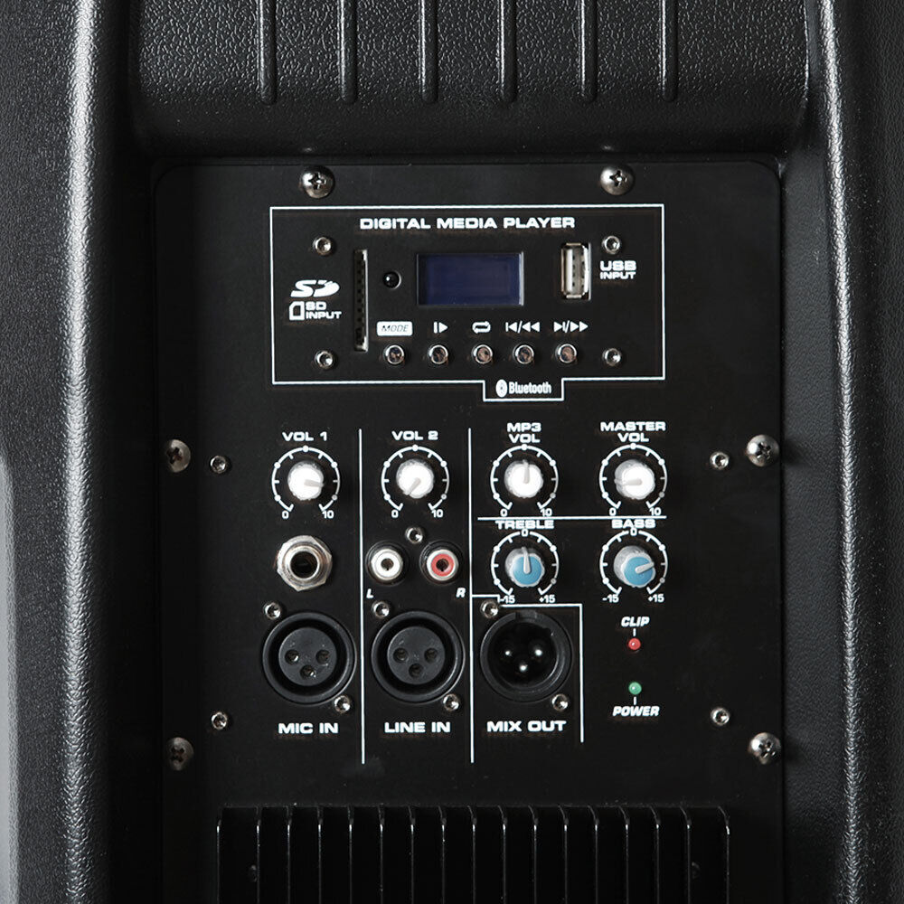 Leem SPA-12 Active 200W 2-Way 12" PA Speaker with Bluetooth, MP3 Player, SD Card Slot, USB Input — view 4