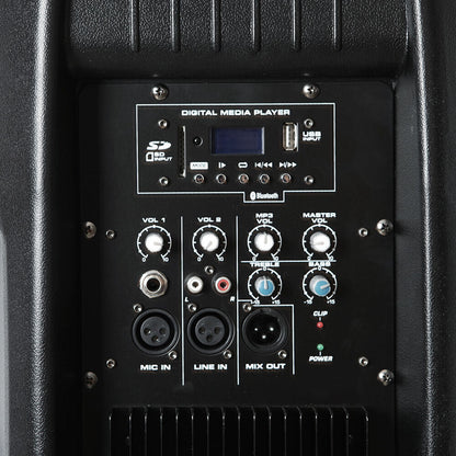 Leem SPA-12 Active 200W 2-Way 12" PA Speaker with Bluetooth, MP3 Player, SD Card Slot, USB Input — view 4