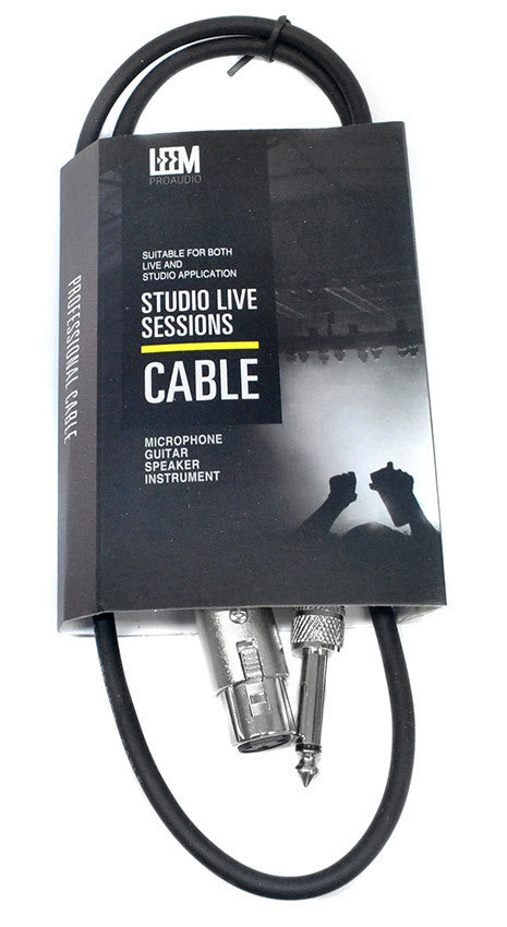Leem 3ft Speaker Cable with 1/4" Straight TS and XLR Female Connector