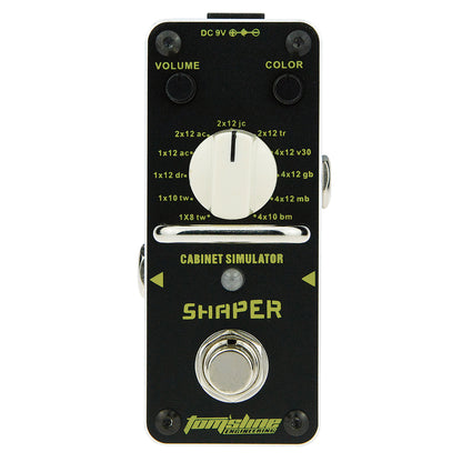 Toms Line ASR-3 Mini Cabinet Simulator Pedal with 11 Cab Sounds, Volume Control, Aluminium Case, 9V Power Input