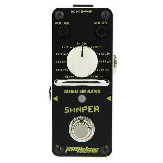 Toms Line ASR-3 Mini Cabinet Simulator Pedal with 11 Cab Sounds, Volume Control, Aluminium Case, 9V Power Input