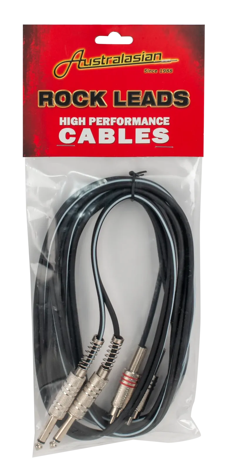 AMS 10 FT Cable 2 X 6.3mm Mono to 2 X RCA Male Jacks — view 2